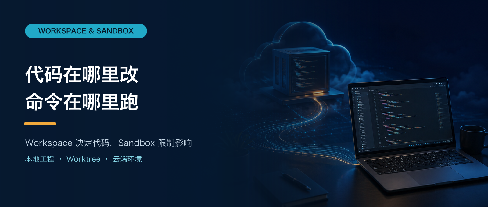 Workspace 与 Sandbox:代码在哪里改,命令在哪里跑