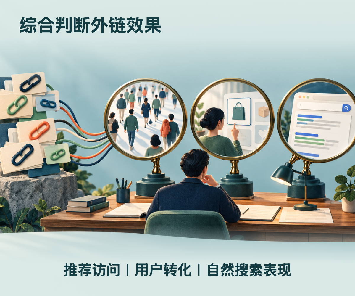 综合判断外链效果