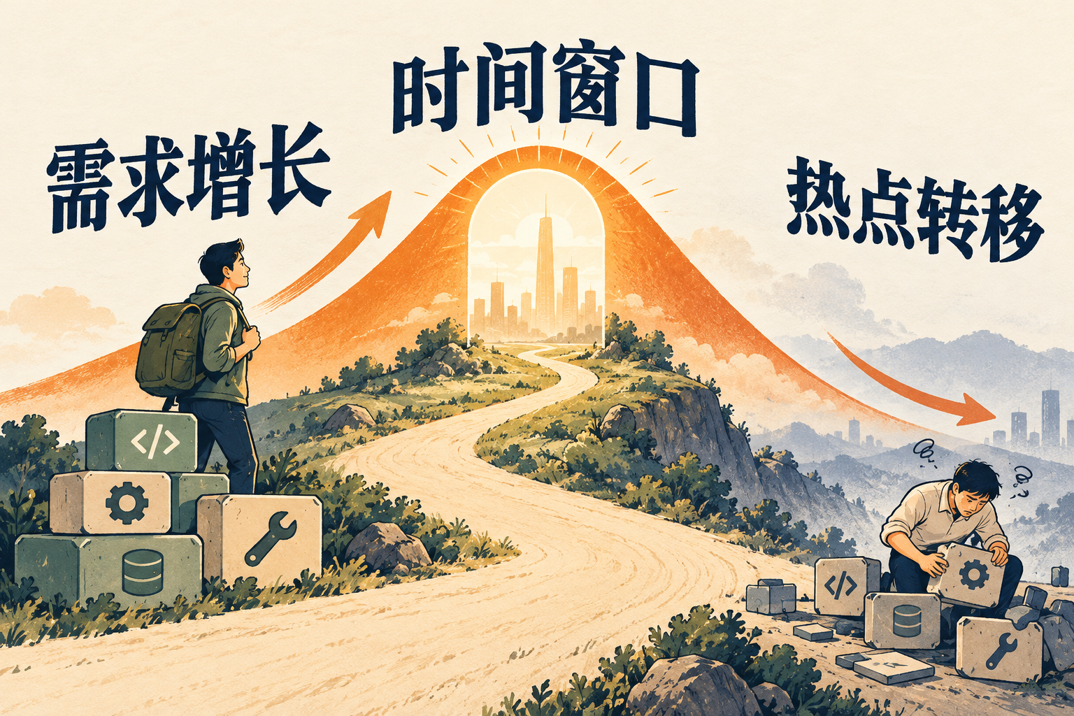 这也是为什么我认为,追热点更适合那些已经具备一定积累的开发者。 对他们来说,追热点可能是一种低成本、可重复尝试的商业实验。 但对于新手而言,
