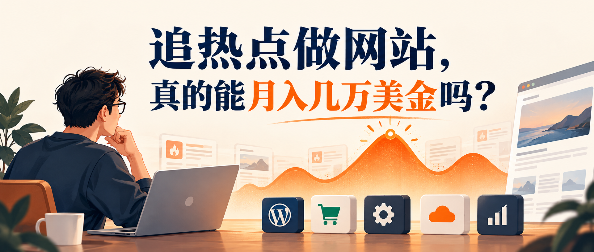 追热点做网站,真的能月入几万美金吗?