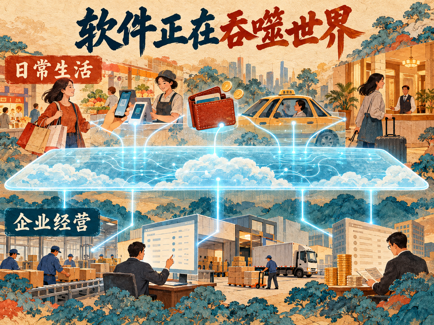 软件进入日常生活和企业经营
